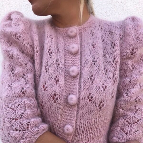 MARIDRUNA FIONA MOHAIR CARDIGAN PINK