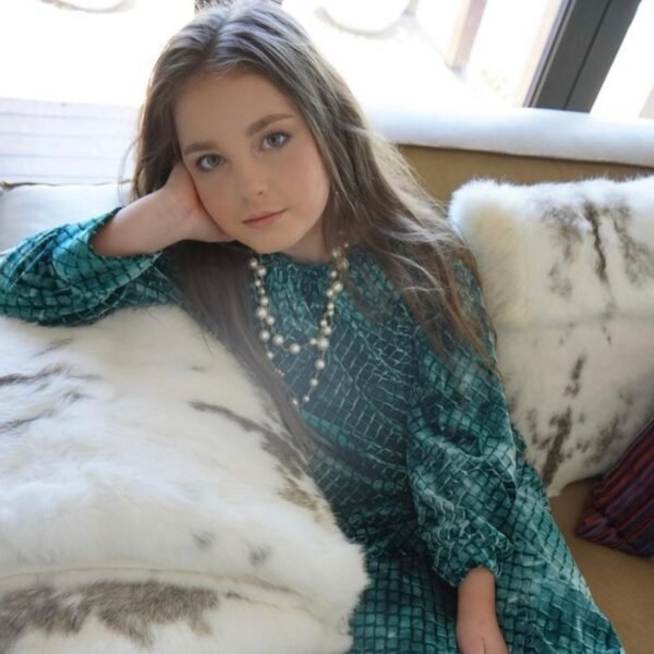 HEFNER GIRLS VELVET LOUNGE SUIT EMERALD GREEN