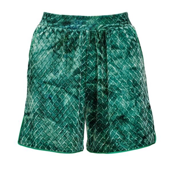 HEFNER VELVET LOUNGE SHORTS EMERALD GREEN