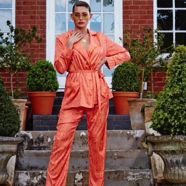 HEFNER RIVIERA STRAIGHT TROUSERS BURNT ORANGE