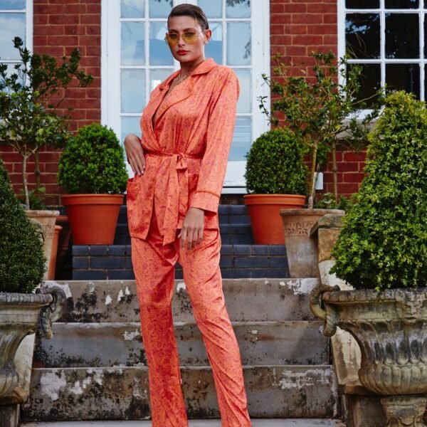 HEFNER RIVIERA STRAIGHT TROUSERS BURNT ORANGE