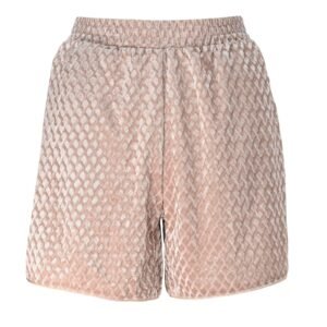 MADAM HEFNER VELVET LOUNGE SHORTS CHAMPAGNE