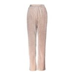 MADAM HEFNER VELVET LOUNGE TROUSERS CHAMPAGNE