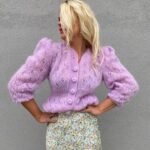 MARIDRUNA FIONA MOHAIR CARDIGAN LILA