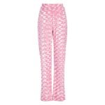 MADAM HEFNER VELVET LOUNGE TROUSERS PINK