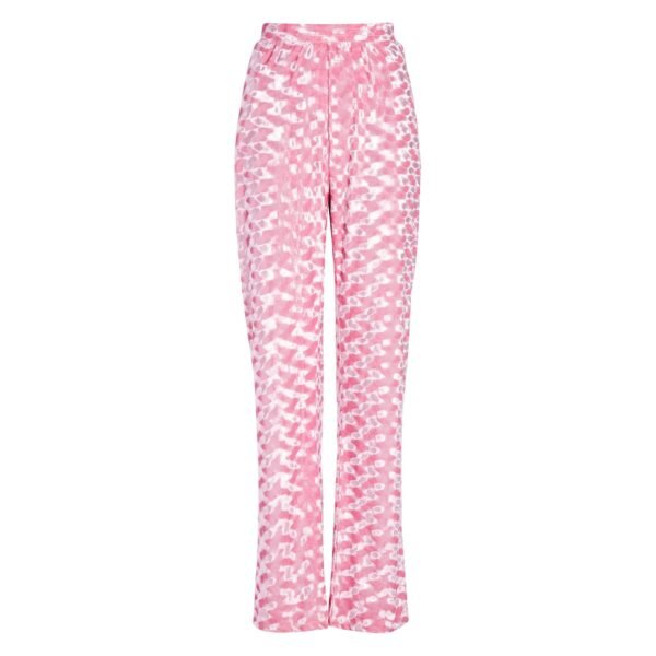 MADAM HEFNER VELVET LOUNGE TROUSERS PINK