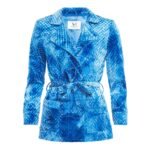 HEFNER VELVET LOUNGE JACKET ELECTRIC BLUE