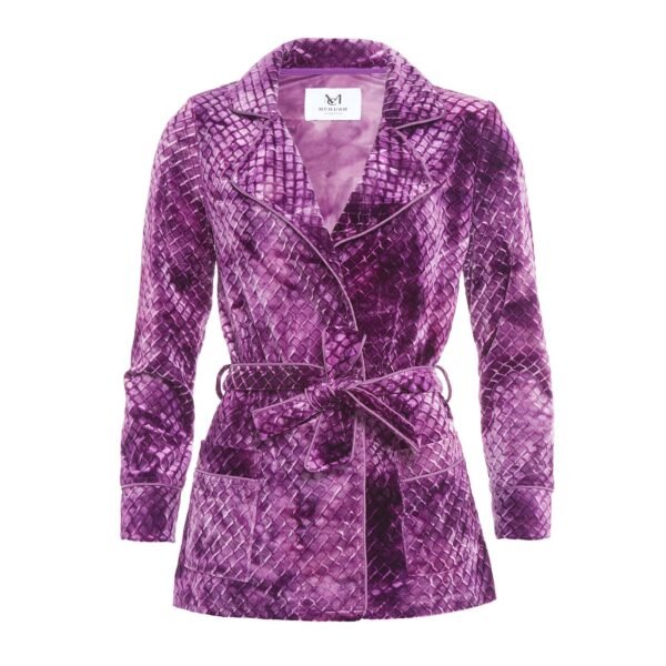 HEFNER VELVET LOUNGE JACKET PURPLE