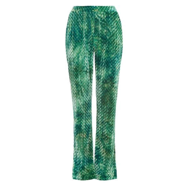 HEFNER VELVET LOUNGE TROUSERS EMERALD GREEN