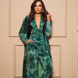 HEFNER VELVET ROBE EMERALD GREEN