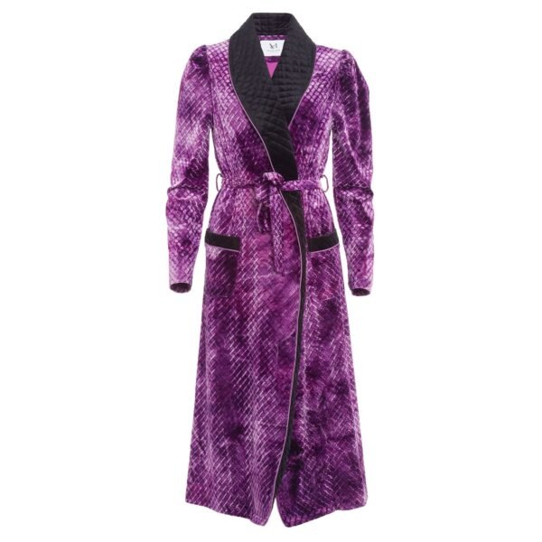 HEFNER VELVET ROBE PURPLE